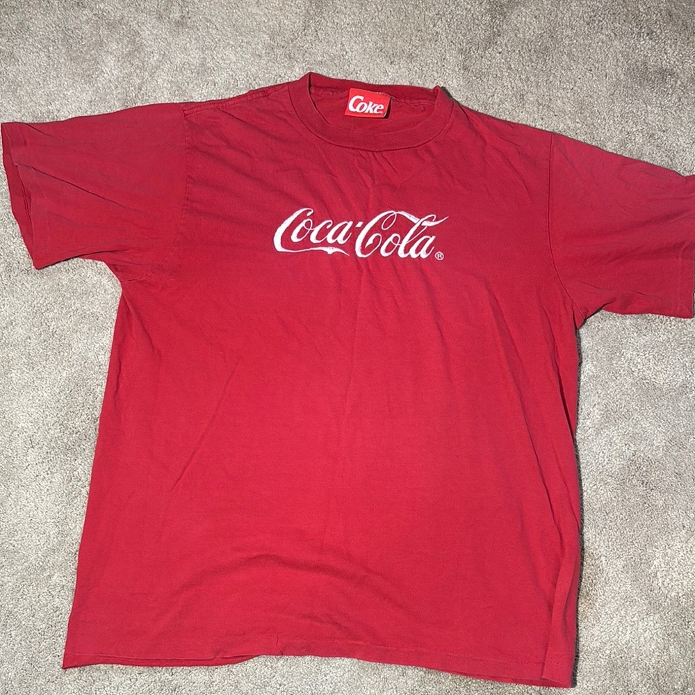 Vintage Coca Cola Short Sleeve Tee Callie embroidered logo nostalgic T XL - Picture 2 of 11